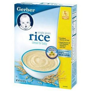 rice cereal at 2 months